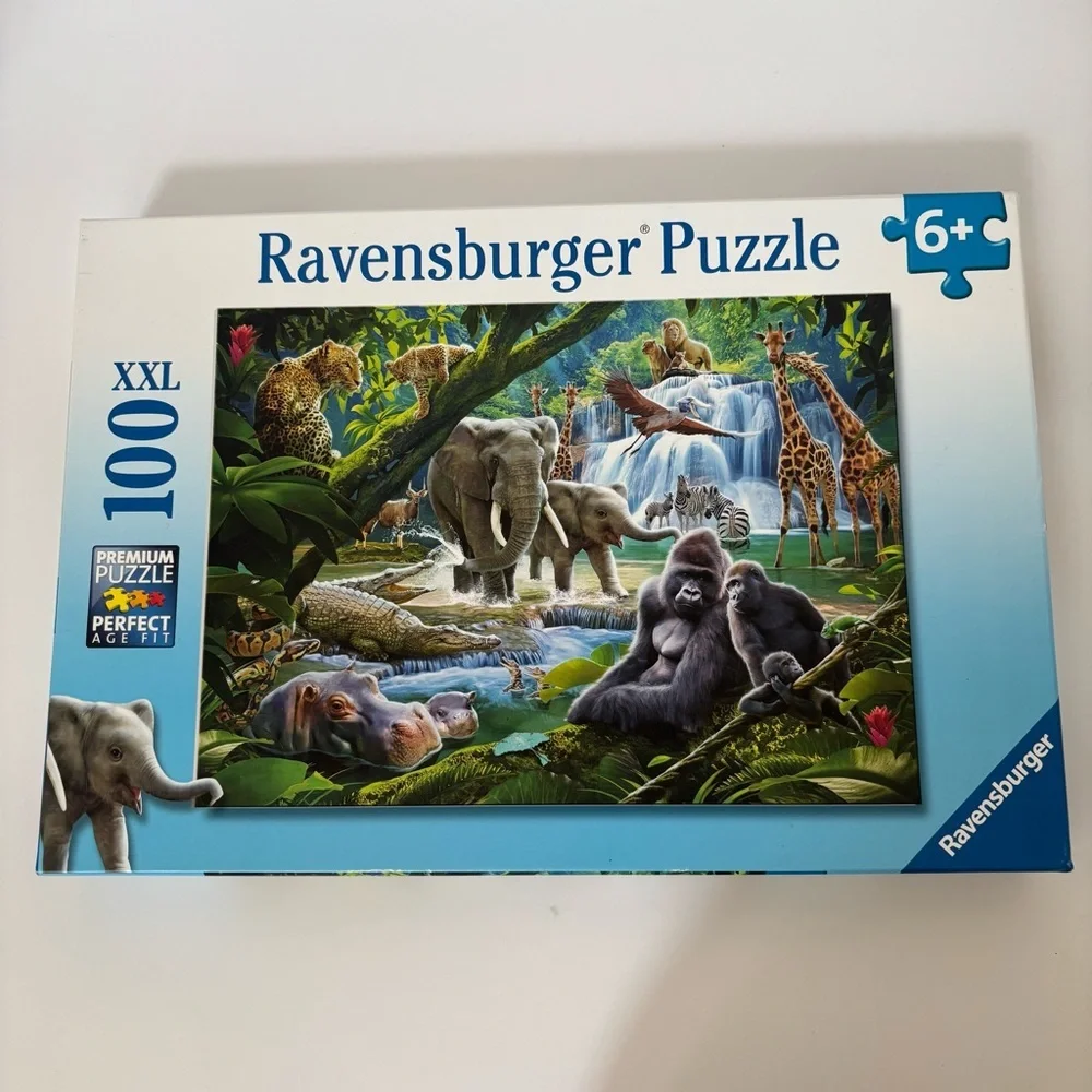 Ravensburger 100 Piece Xxl Kids Puzzle Jungle Animals Wildlife Rainforest Age 6